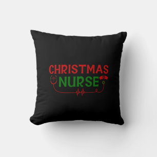 Nurse Gift Christmas Nurse Throw Pillow