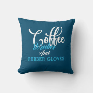 Nurse Gift Coffee Scrubes And Rubber Gloves Throw Pillow