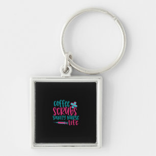 Nurse Gift Coffee Scrubs Sanity Nurse Life Keychain