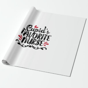 Nurse Gift Cupid's Favourite Nurse Wrapping Paper