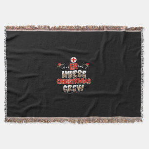 Nurse Gift Er Nurse Christmas Crew Throw Blanket