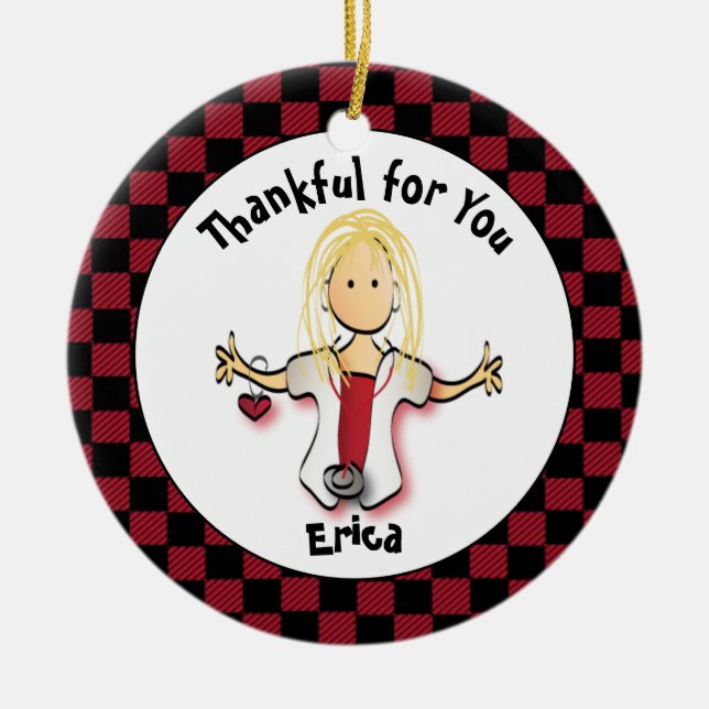Nurse Gift - Funny Gift for Nurse Ceramic Ornament (Front)