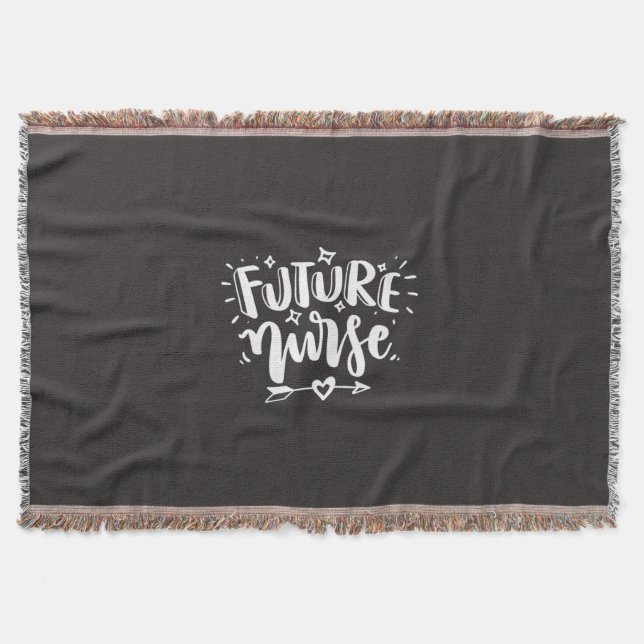 Nurse Gift | Future Nurse Throw Blanket (Front)