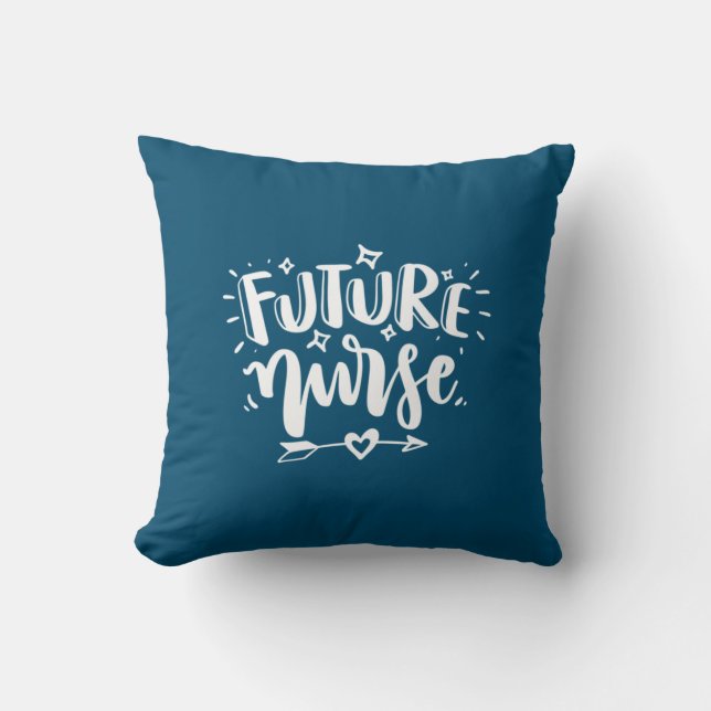 Nurse Gift | Future Nurse Throw Pillow (Front)