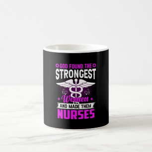 Nurse Gift God Found The Strongest Coffee Mug