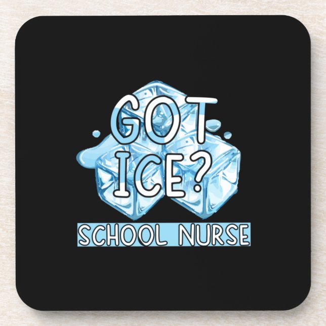 Nurse Gift | Got Ice School Nurse Coaster (Front)