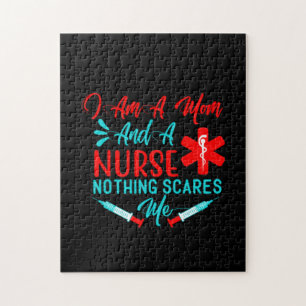 Nurse Gift I Am A Mom And A Nurse Jigsaw Puzzle
