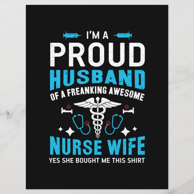 Nurse Gift | I Am A Proud Husband (Front)