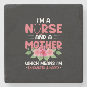 Nurse Gift I Am Nurse Mother Stone Coaster