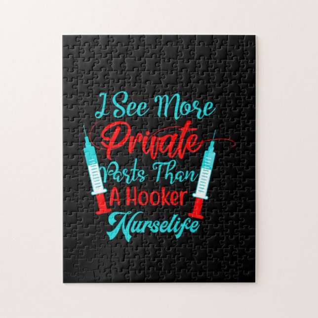 Nurse Gift I See More Private Parts Jigsaw Puzzle (Vertical)