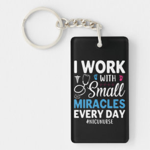 Nurse Gift I Work With Small Keychain