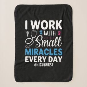 Nurse Gift I Work With Small Sherpa Blanket