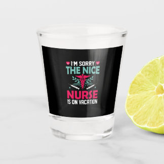 Nurse Gift I'm Sorry The Nice Nurse Shot Glass
