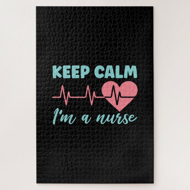 Nurse Gift | Keep Calm I Am A Nurse Jigsaw Puzzle (Vertical)
