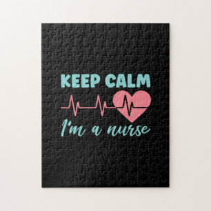 Nurse Gift Keep Calm I Am A Nurse Jigsaw Puzzle