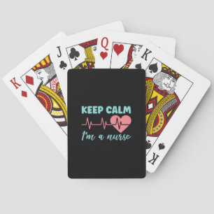 Nurse Gift   Keep Calm I Am A Nurse Playing Cards