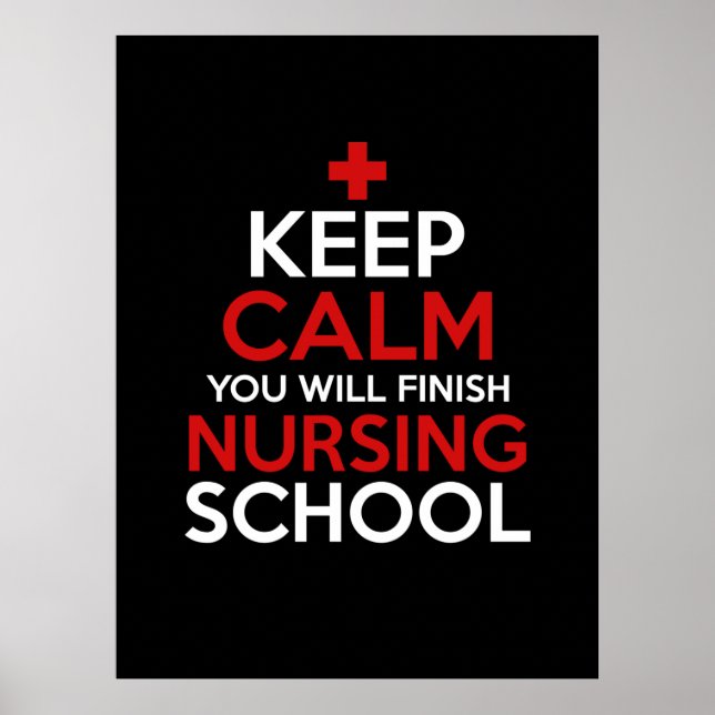 Nurse Gift | Keep Calm You Will Finish Poster (Front)