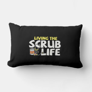 Nurse Gift   Living The Scrub Life Lumbar Pillow