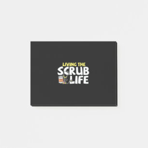 Nurse Gift   Living The Scrub Life Post-it Notes