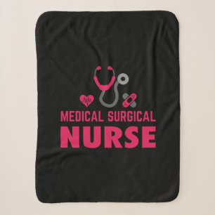 Nurse Gift Medical Surgical Nurse Sherpa Blanket