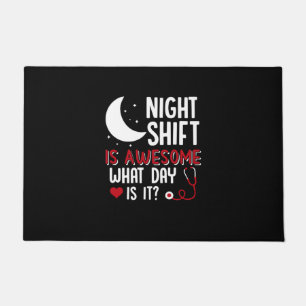 Nurse Gift   Night Shift Is Awesome Doormat