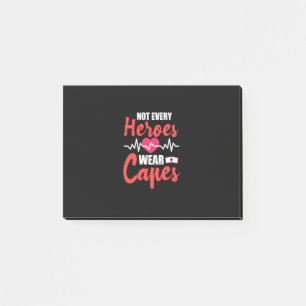 Nurse Gift   Not Every Heroes Wear Capes Post-it Notes