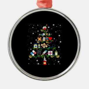 Nurse Gift Nurse Apparatus Christmas Tree Metal Ornament