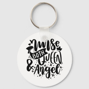 Nurse Gift Nurse Both Queen And Angels Keychain