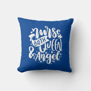 Nurse Gift   Nurse Both Queen And Angels Throw Pillow
