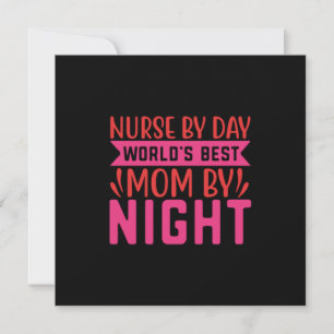 Nurse Gift Nurse By Day World's Best Holiday Card
