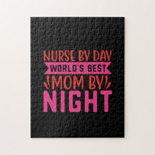 Nurse Gift Nurse By Day World's Best Jigsaw Puzzle