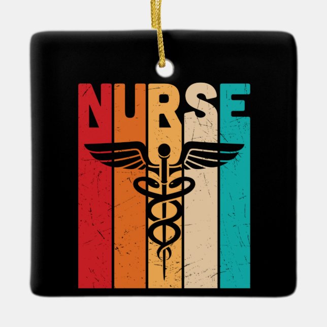 Nurse Gift Nurse Ceramic Ornament (Front)