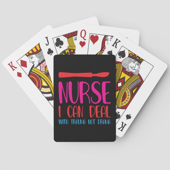 Nurse Gift Nurse I Can Deal Playing Cards (Back)