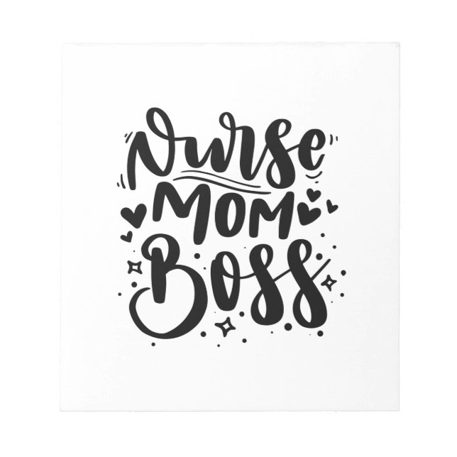 Nurse Gift Nurse Mom Boss Notepad (Front)