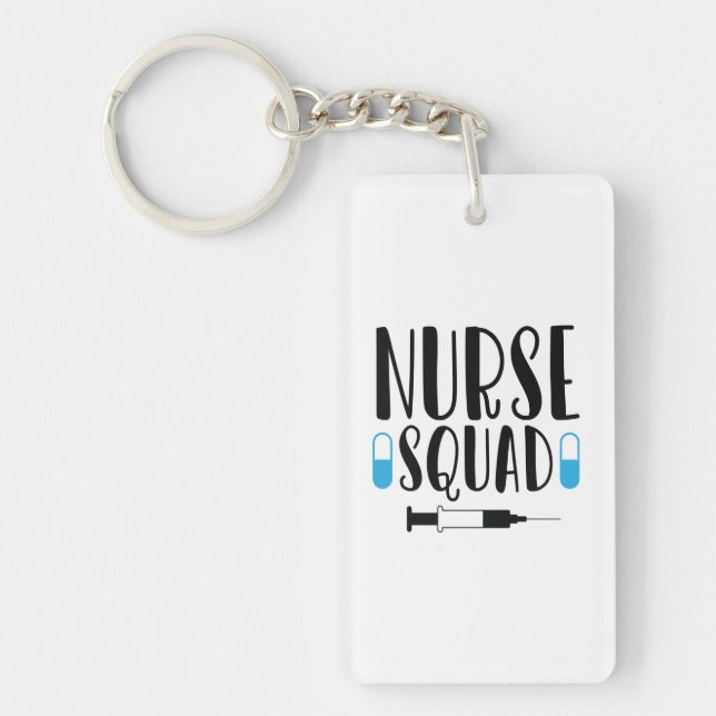 Nurse Gift Nurse Squad Keychain (Front)