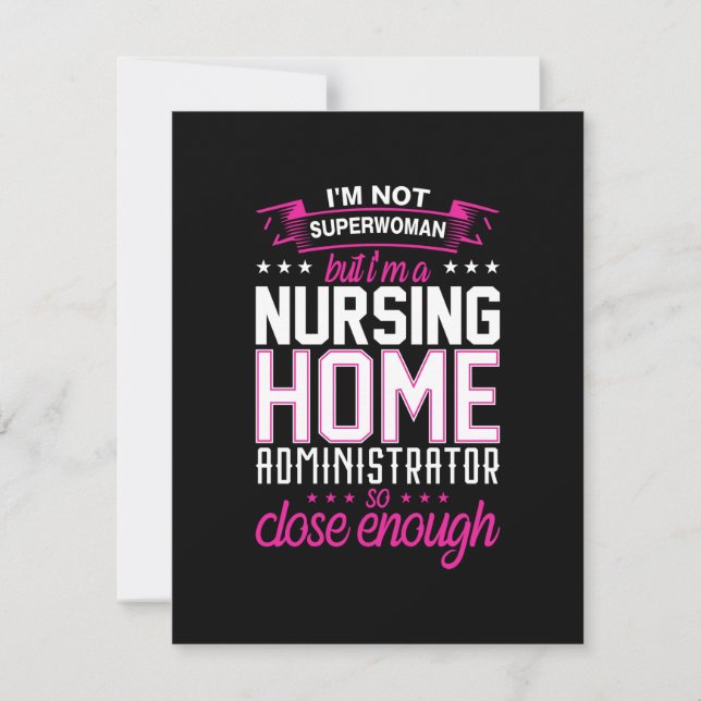 Nurse Gift Nursing Home Administrator Card (Front)