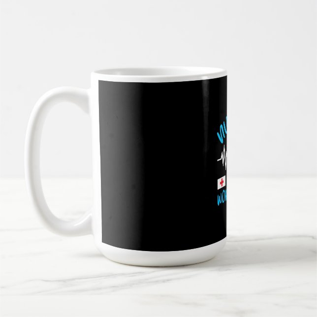 Nurse Gift | Nursing Is A Work Of Heart Coffee Mug (Left)