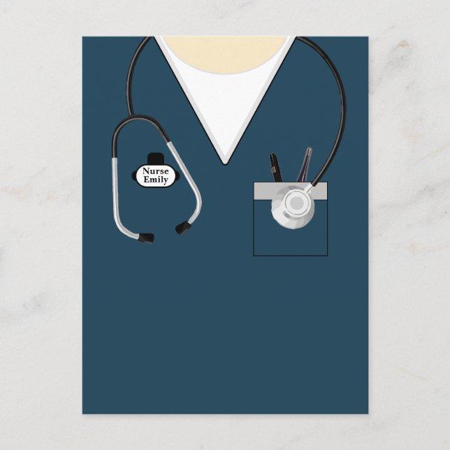 Nurse Gift, Nursing School Graduation, Stethoscope Postcard (Front)