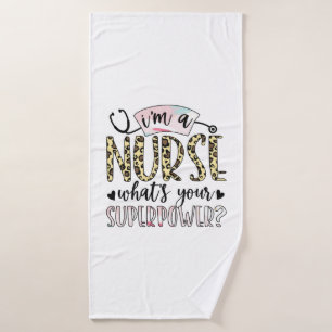 Nurse Gift Proud Super Nurse Bath Towel