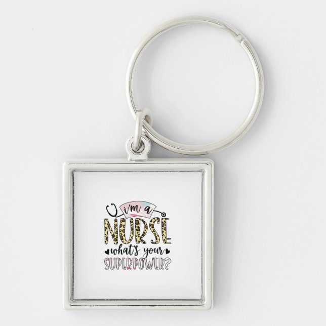 Nurse Gift | Proud Super Nurse Keychain (Front)