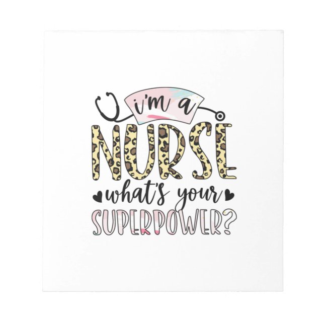 Nurse Gift | Proud Super Nurse Notepad (Front)