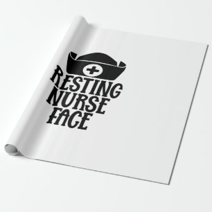 Nurse Gift Resting Nurse Face Wrapping Paper