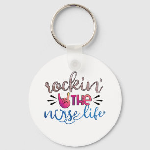 Nurse Gift Rockin' The Norse Life Keychain