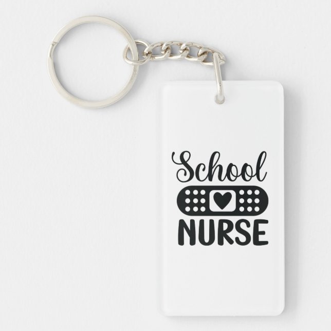 Nurse Gift School Nurse Keychain (Front)
