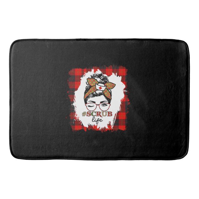 Nurse Gift Scrub Life Bath Mat (Front)