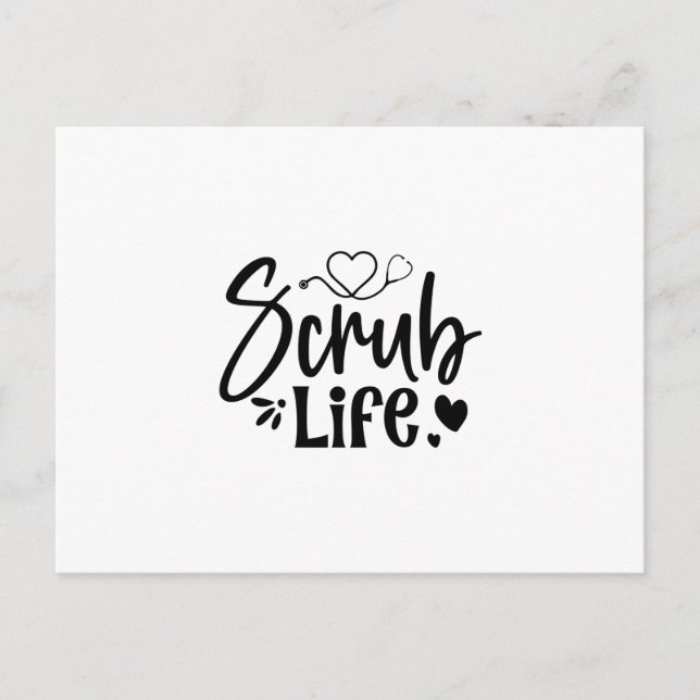 Nurse Gift Scrub Life Postcard (Front)