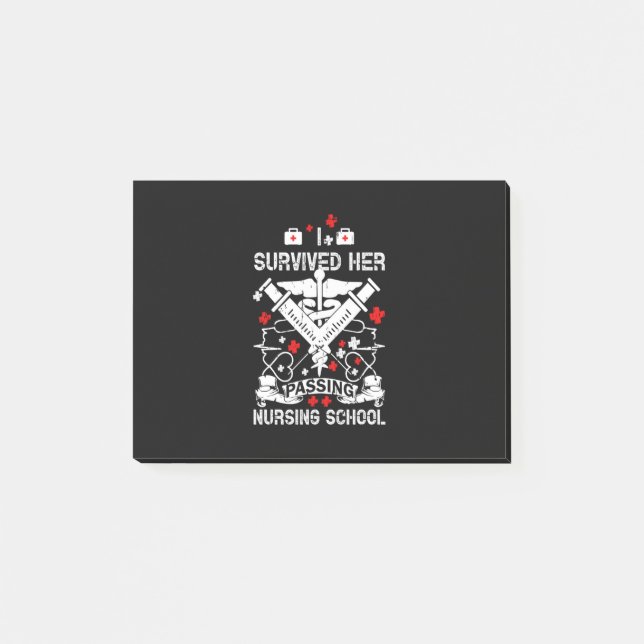 Nurse Gift | Survided Her Passing Nursing Post-it Notes (Front)