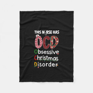 Nurse Gift This Nurse Has OCD Fleece Blanket