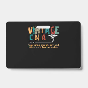 Nurse Gift   Vintage CNA Meaningful Gift Badge