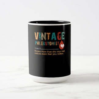Nurse Gift | Vintage Phlebotomist Beautiful Gift Two-Tone Coffee Mug